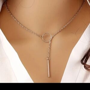 Simple Charm Choker Pendant 18" Necklace